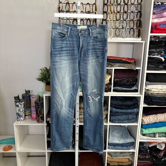 BDG Blue Straight Jeans with Distressed Details VINTAGE SLIM FIT urban outfitter - Picture 8 of 8